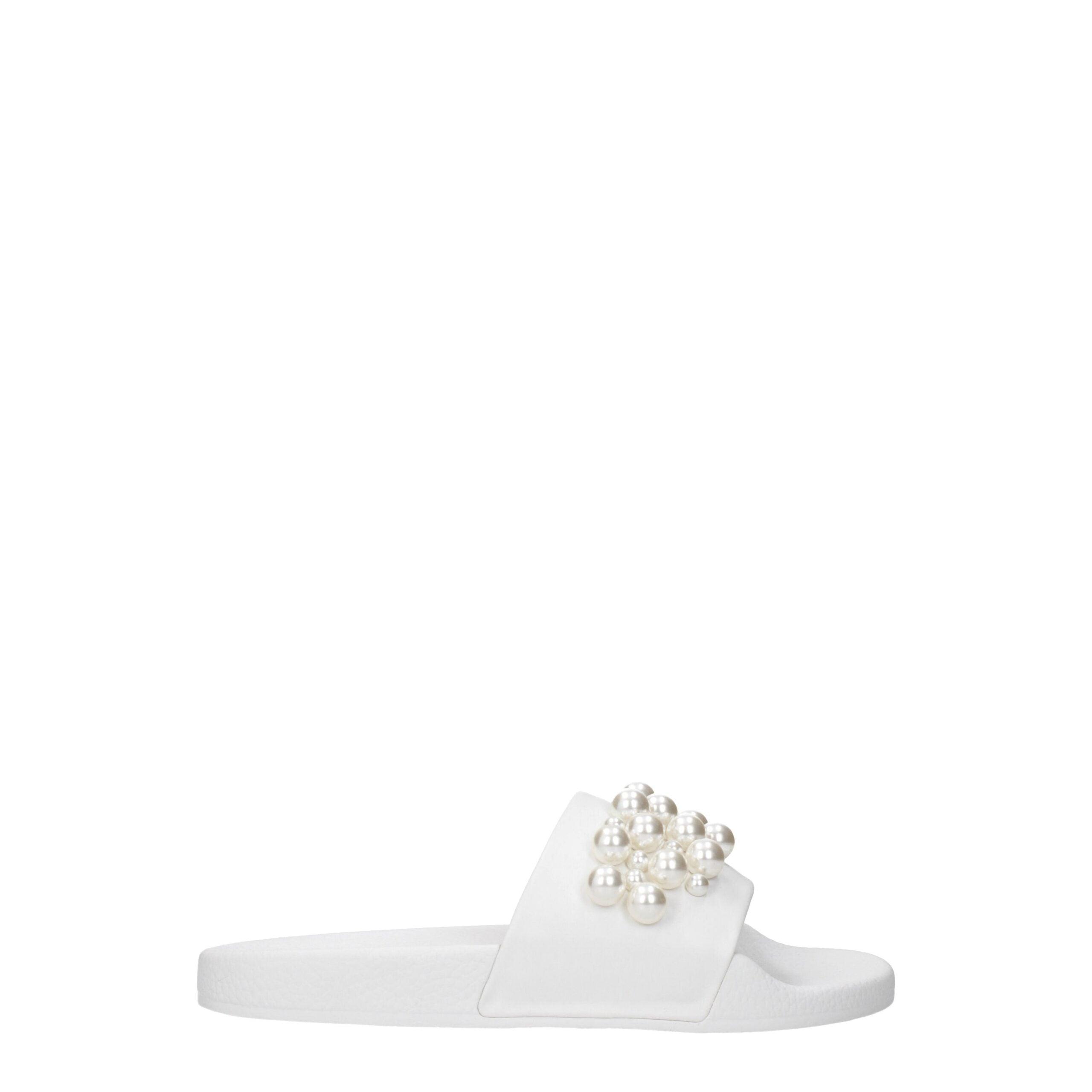 Stuart Weitzman White Leather Slipper